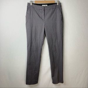 BODEN Women's Trousers Flat Front Floral Pants Gray Pockets Size 8R